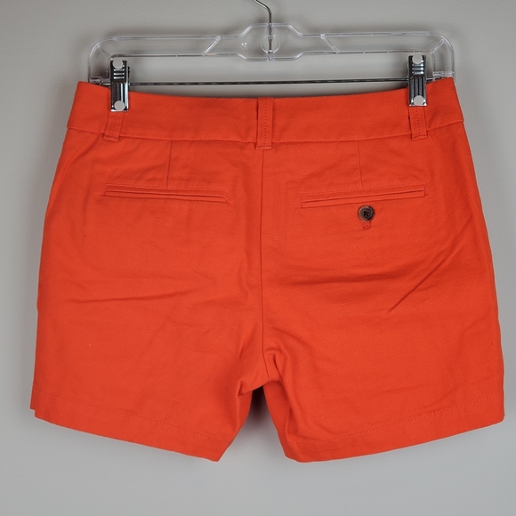 J Crew Orange Pique Cotton Shorts - Picture 2 of 5